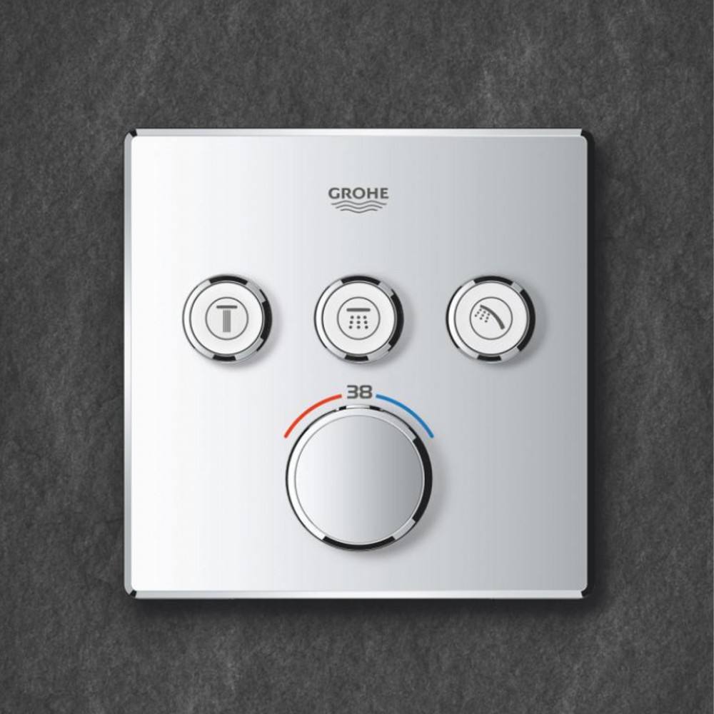 Душевая система скрытого монтажа с термостатом Grohe Grohtherm SmartControl UA26415SC6 на 3 потребителя