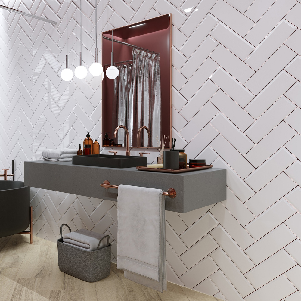 Плитка Golden Tile The Wall Plane Белый 6L0111 10x30 см