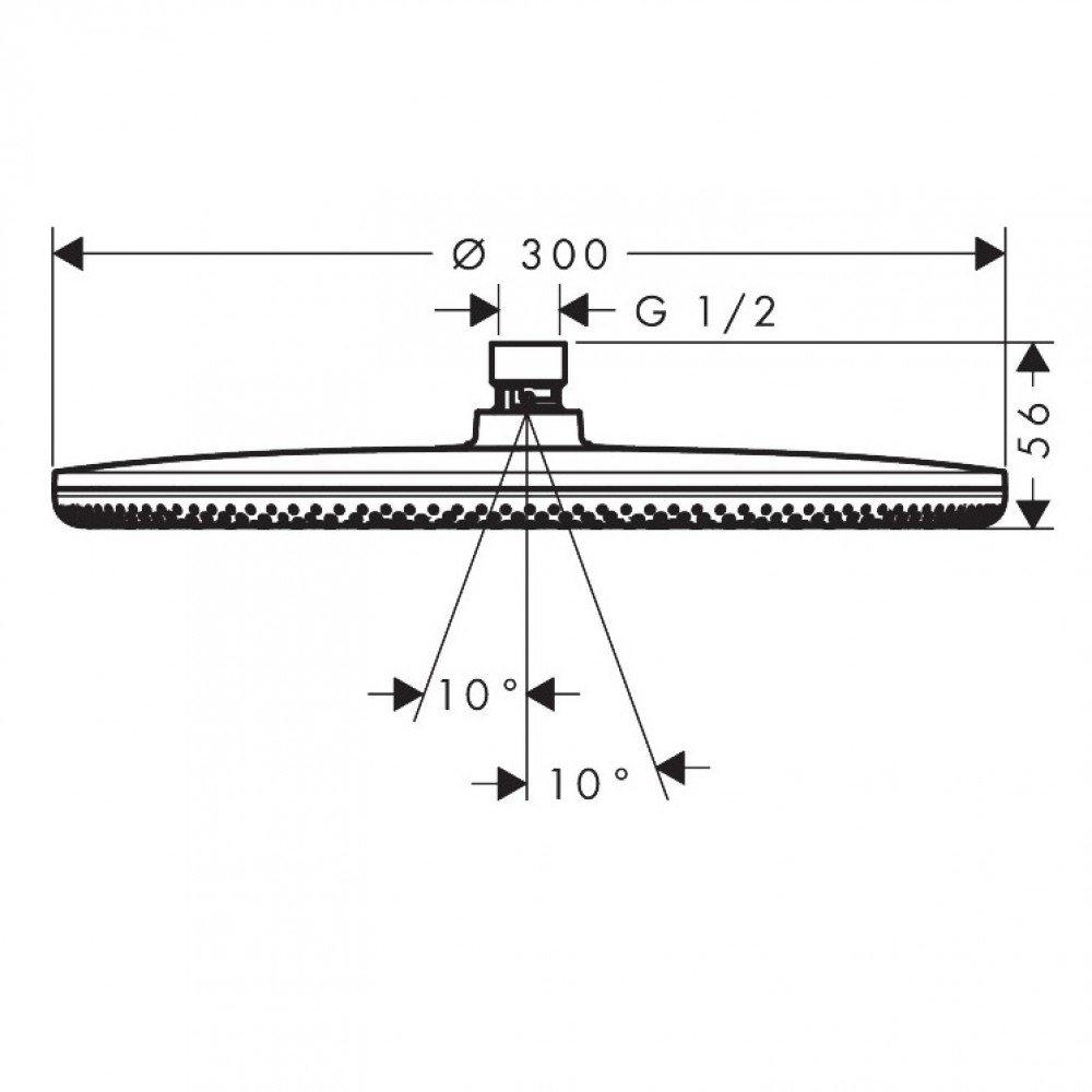 Верхний душ Hansgrohe Raindance Alive S 24520000 300 1jet хром