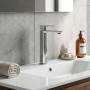 Смеситель для раковины Devit Quadra 5040020 высокий, хром
