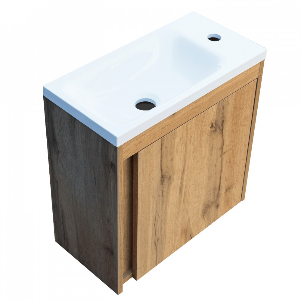 Тумба с раковиной Devit Small 063050O, 50 см дуб