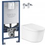Комплект 2-в-1 Grohe UA39508RS0: инсталляция Rapid SLX 39597000, унитаз-биде Sensia Pro 36508SH0, крепление Rapid SL 3855800M