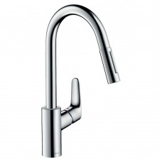 Змішувач для кухні Hansgrohe Focus 31815000 з висувним душем, хром
