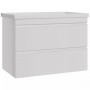 Тумба Devit Frame 753100W 100 см с раковиной и сифоном, белая глянцевая