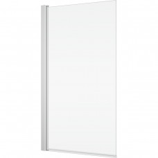 Шторка для ванни Ronal Arelia D20B10804007 140x80 см, срібло поліроване, прозоре скло універсальна