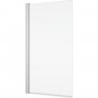 Шторка для ванны Ronal Arelia D20B10804007 140x80 см, серебро полированное, прозрачное стекло, универсальная