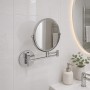 Косметическое зеркало без подсветки Devit Flow DFL52001002C, увеличение х3, цвет: хром