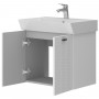 Тумба Devit Flow 484060W 60 см с умывальником и ручками, белый матовый