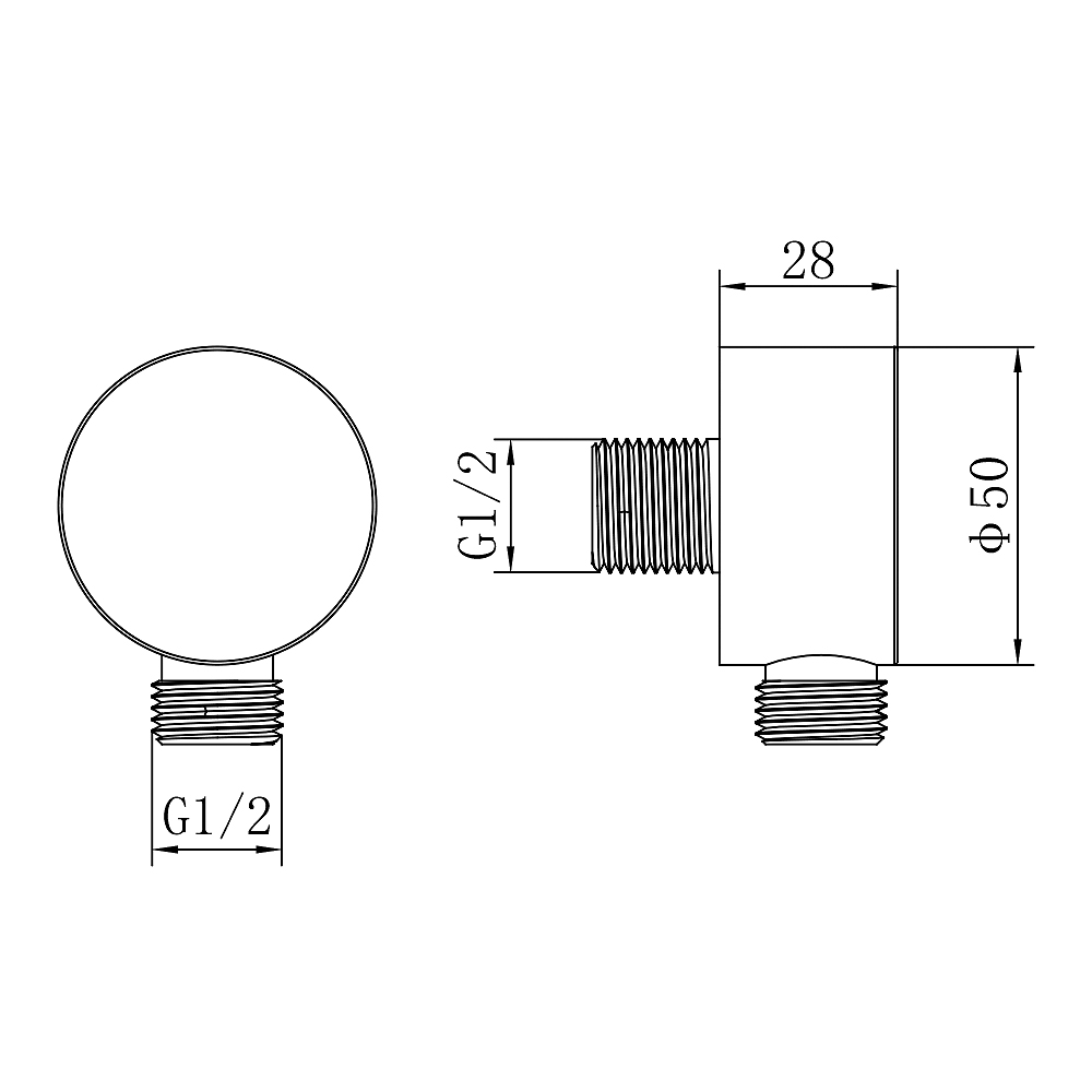 Шланговое подключение Devit Flow D113100000030C, хром