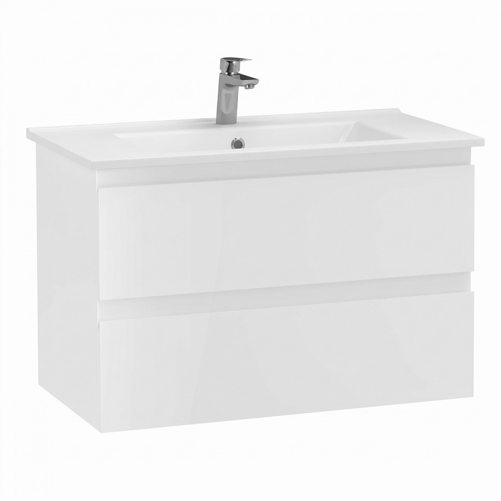 Тумба Creavit Alinda AD0080.10.PB 80 см с раковиной SU, белый