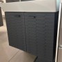 Тумба Devit Flow 484050A 50 см с умывальником и ручками, антрацит матовый