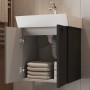 Тумба Devit Flow 484050A 50 см с умывальником и ручками, антрацит матовый