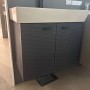 Тумба Devit Flow 484050A 50 см с умывальником и ручками, антрацит матовый