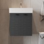 Тумба Devit Flow 484050A 50 см с умывальником и ручками, антрацит матовый