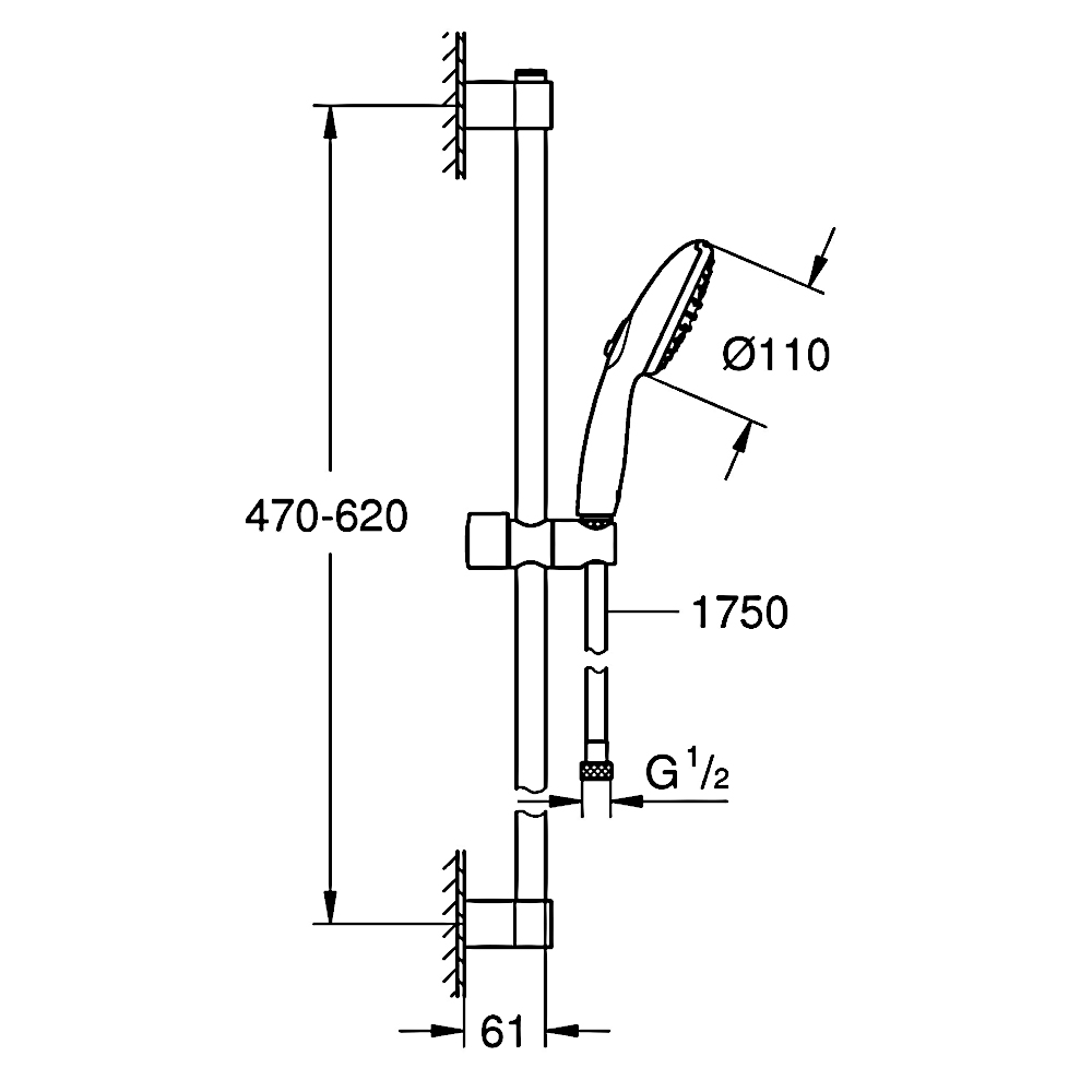 Душевой набор Grohe Tempesta 26162003