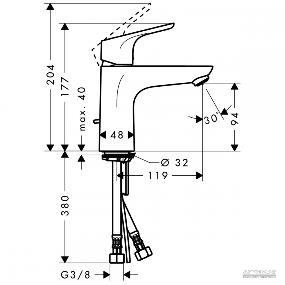 Смеситель для раковины Hansgrohe Focus 31607000