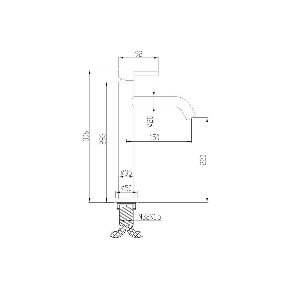 Смеситель для раковины Devit Flow 550536C хром