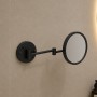 Косметическое зеркало с подсветкой Devit Flow DFL53071002MB, увеличение х3, подключение 220В, цвет — матовый чёрный