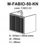 Тумба Fabio білий мат/ручка хром консольна з раковиною Fabio 50 см