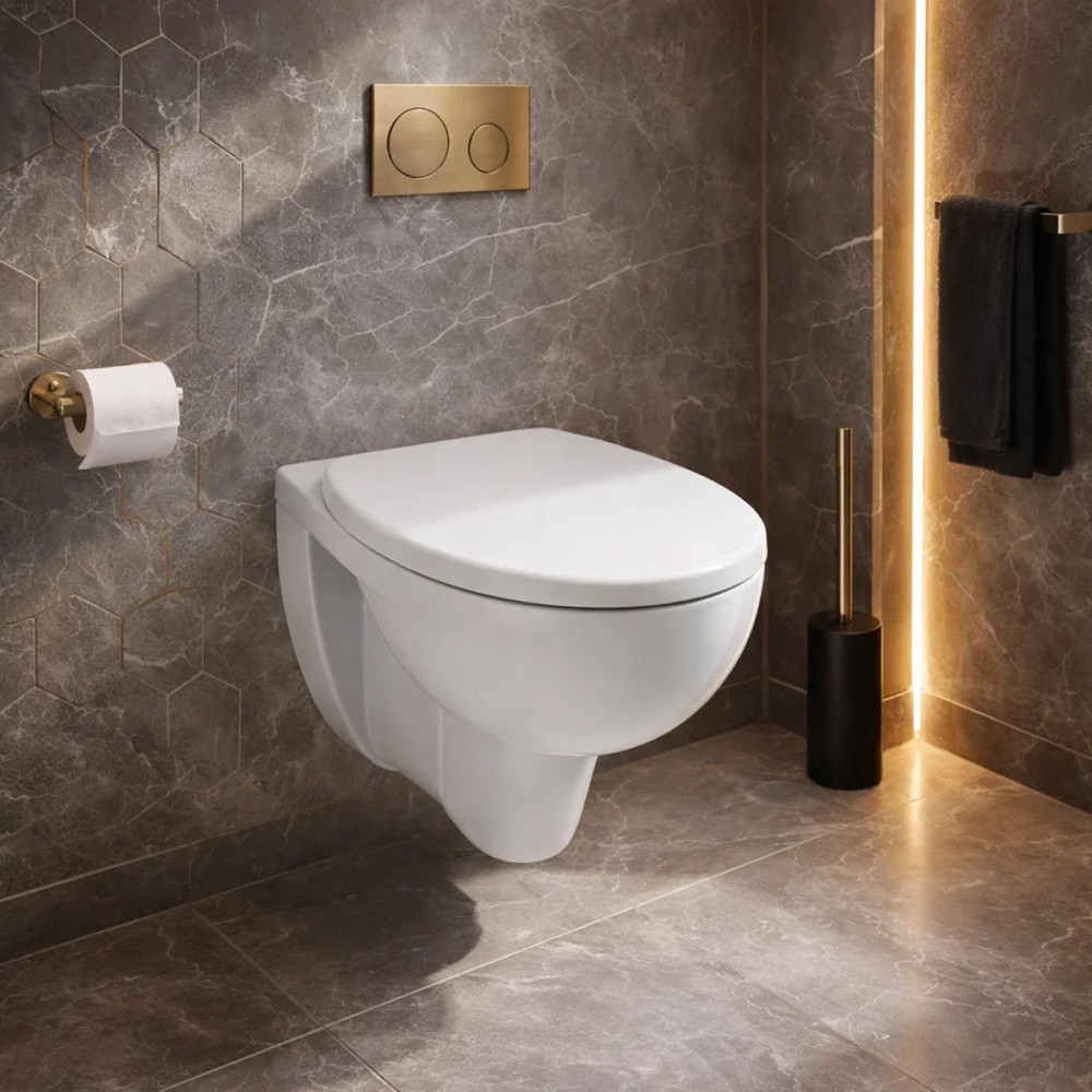 Унитаз подвесной Kolo Rekord K99033000 безободковый с сиденьем soft-close, Click2Clean