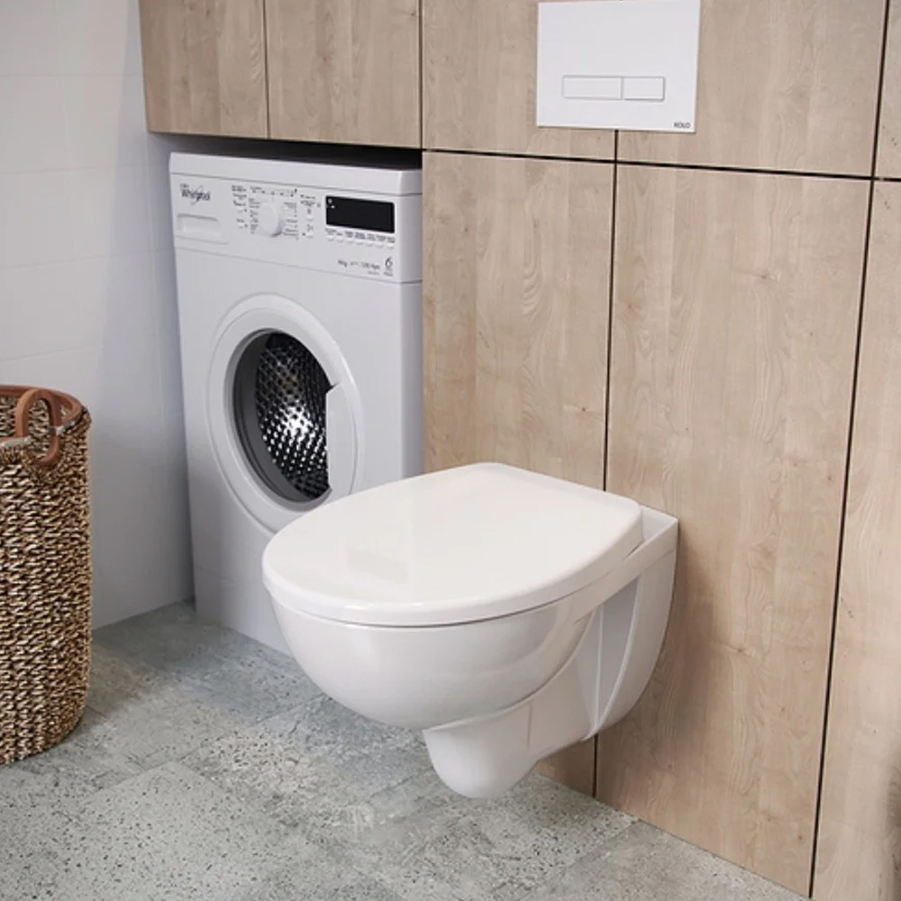 Унитаз подвесной Kolo Rekord K99033000 безободковый с сиденьем soft-close, Click2Clean
