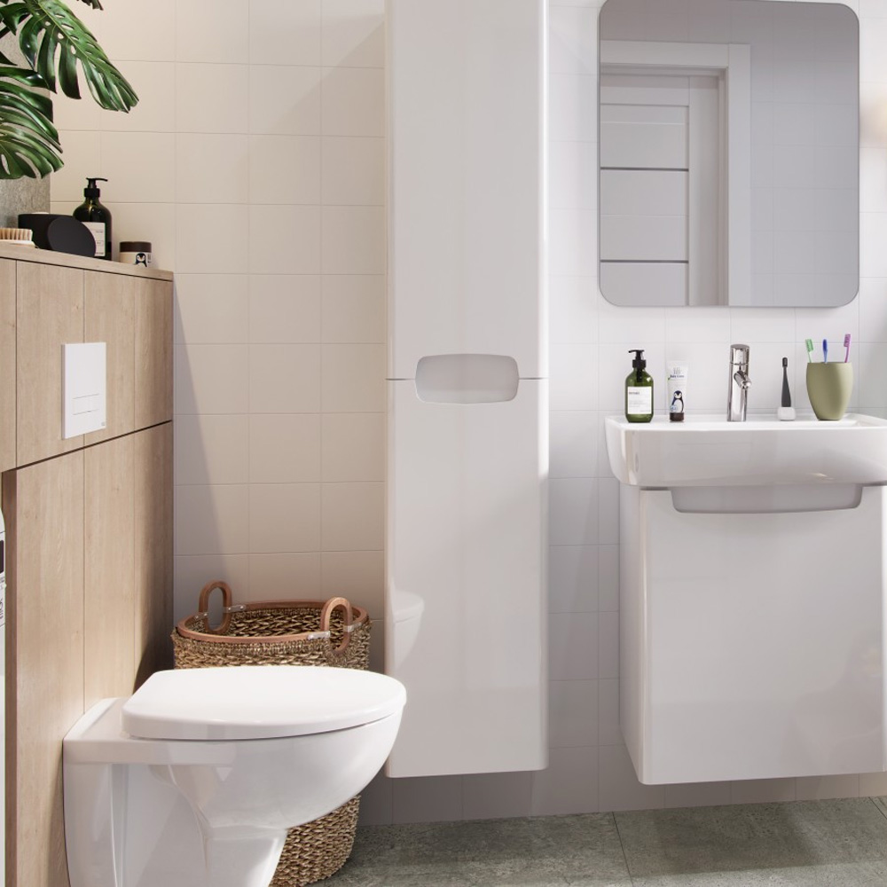 Унитаз подвесной Kolo Rekord K99033000 безободковый с сиденьем soft-close, Click2Clean
