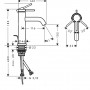 Смеситель для раковины Hansgrohe Tecturis S 73310140 с донным клапаном, бронза