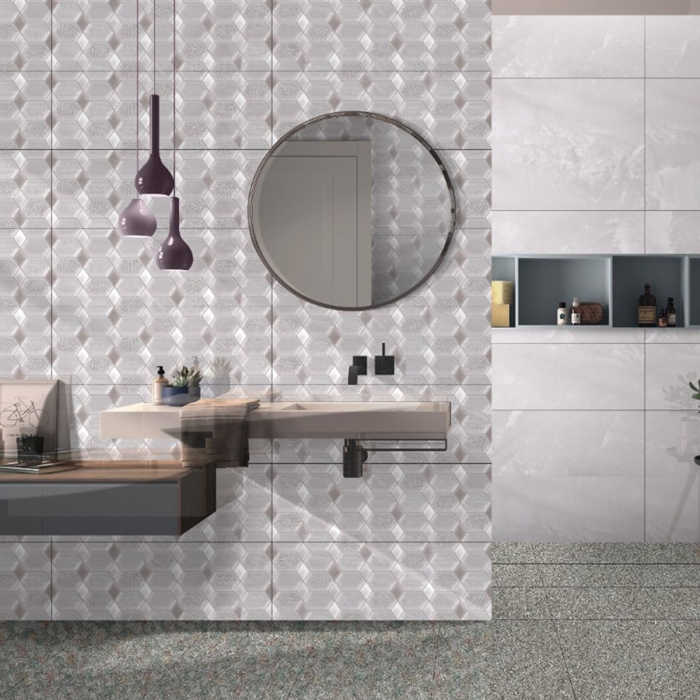 Плитка Ceramica Deseo Violeta Silver Decor 30х90см декор