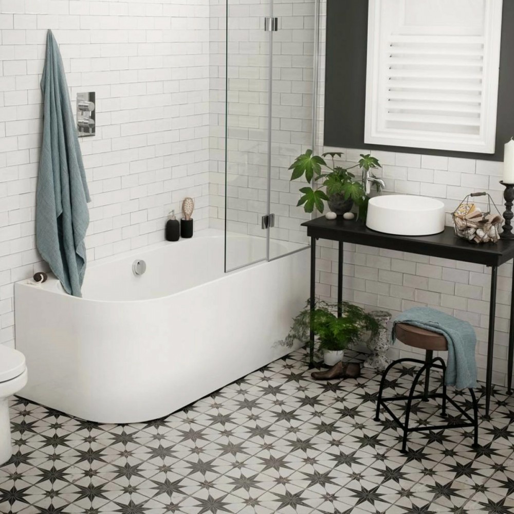 Плитка Ceramica Deseo Pav Star Black 45x45 см