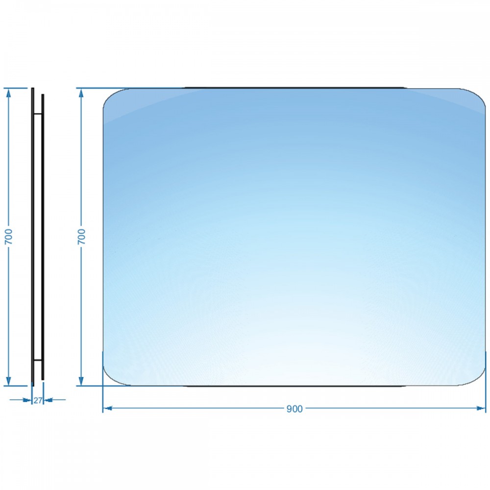 Зеркало Devit Basic 4900700 900х700 мм закругленное
