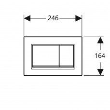 Клавіша змиву Geberit Sigma20 square 115.883.JQ.1 хром матовий