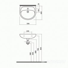 Раковина Kolo Solo 7115100U 50 см Раковина Kolo Solo 7115100U 50 см