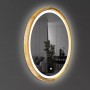 Зеркало Luxury Wood Perfection Slim с подсветкой LED, дуб натуральный, сенсорная кнопка-димер, 650х650мм