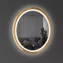 Зеркало Luxury Wood Perfection Slim с подсветкой LED, дуб натуральный, сенсорная кнопка-димер, 650х650мм