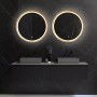 Зеркало Luxury Wood Perfection Slim с подсветкой LED, дуб натуральный, сенсорная кнопка-димер, 650х650мм