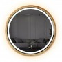 Зеркало Luxury Wood Perfection Slim с подсветкой LED, дуб натуральный, сенсорная кнопка-димер, 650х650мм