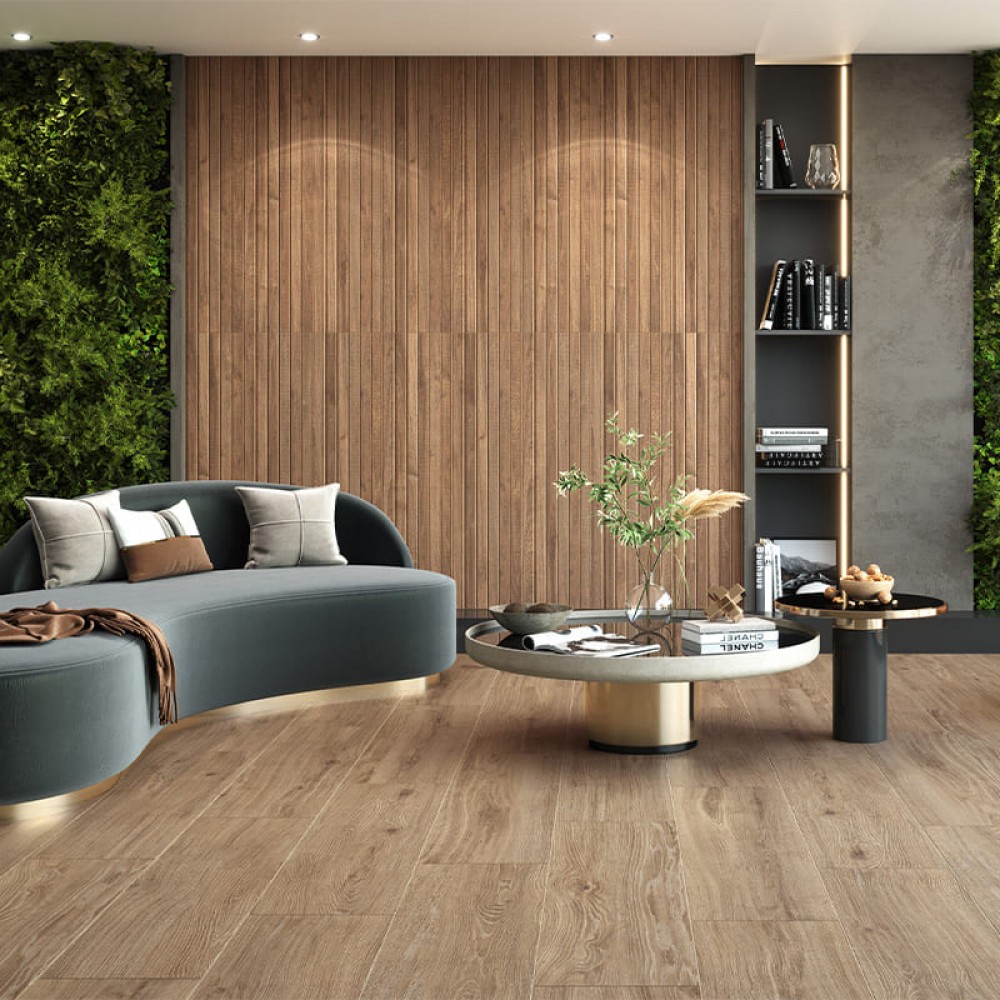 Керамогранит Ceramica Deseo Mulberry Wood Brown 30x120 см