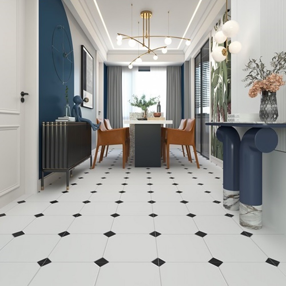 Керамогранит Ceramica Deseo Betera Black-White 58x58 см