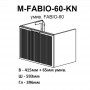 Тумба Аква Родос Fabio 30967 консольна білий мат з раковиною Fabio 60 см