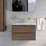 Тумба Creavit Alinda AD0080.10.VV 80 см с раковиной SU, Walnut (грецкий орех)