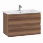 Тумба Creavit Alinda AD0080.10.VV 80 см с раковиной SU, Walnut (грецкий орех)