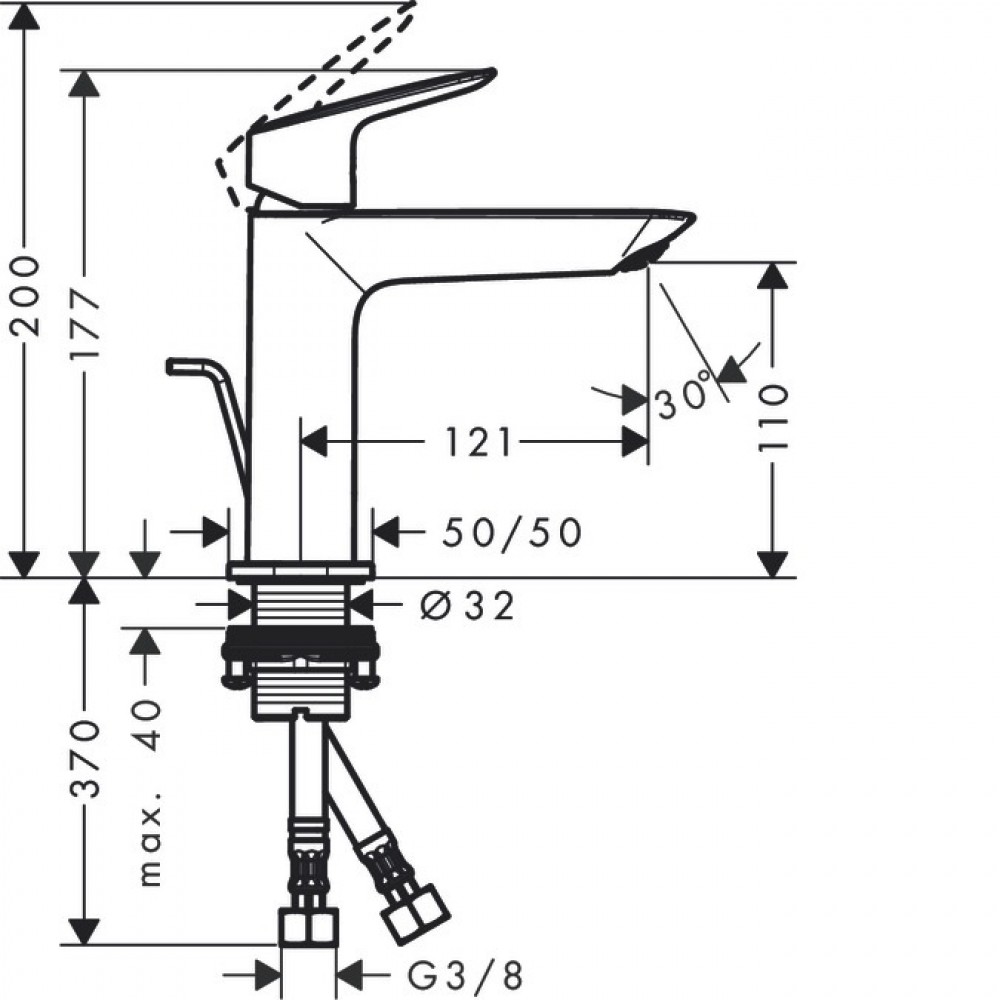 Смеситель для раковины Hansgrohe Logis 71251000