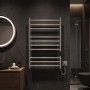 Полотенцесушитель электрический Devit Primo DPR077053000S 770х530мм, с комплектом скрытого подключения, цвет сатиновая сталь