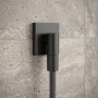 Шланговое подключение Hansgrohe FixFit Fine E 28883340 с обратным клапаном, черный хром брашированный