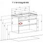 Тумба подвесная Аква Родос Винтаж 7570 с раковиной Frame 80 см, цвет аликанте