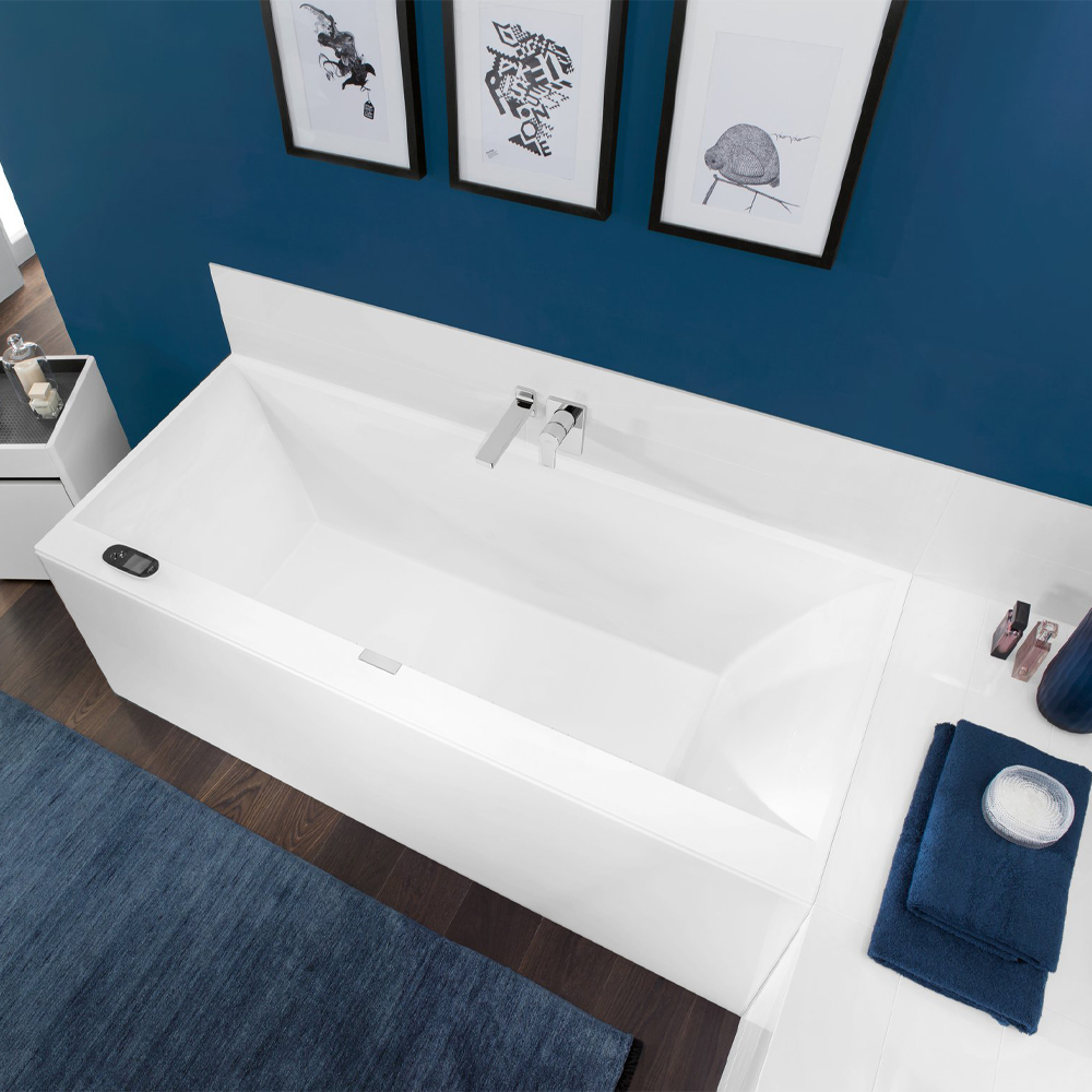 Квариловая ванна Villeroy&Boch Squaro uBQ180SQE2DV-01 180х80см