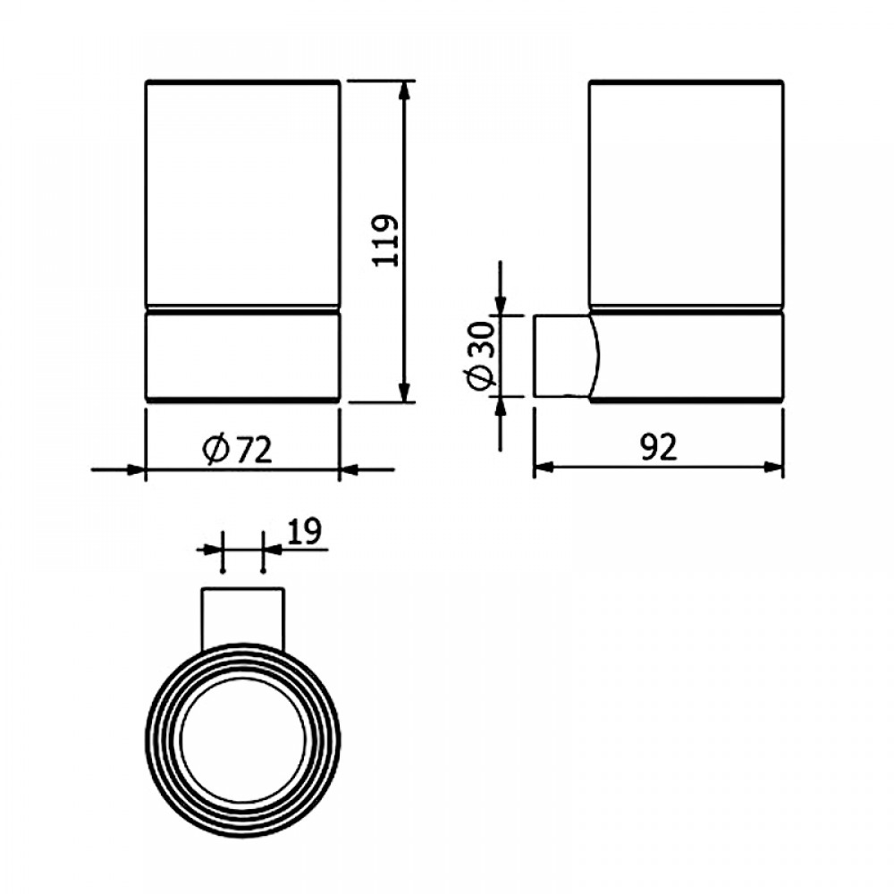 Стакан Kludi Vela R 58975N5 с держателем никель матовый