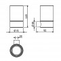 Стакан Kludi Vela R 58975N5 с держателем никель матовый