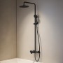 Душевая система Devit Fresh 37520121B с термостатом черный матовый