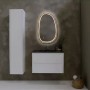 Зеркало ассиметричное Luxury Wood Dali с комбинированной LED подсветкой, дуб натуральный, 550х850мм